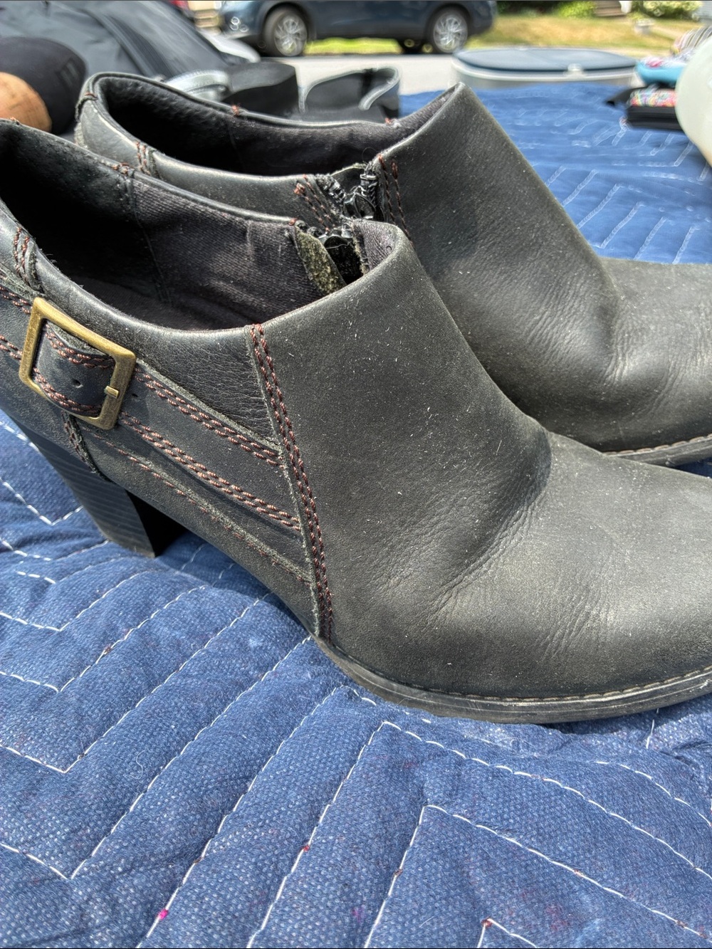 Clarkes Black Ankle Booties size 9.5